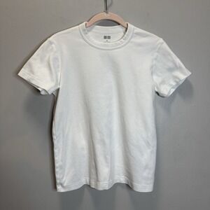 Uniqlo T Shirt Women's Size M Heavyweight 100% Cotton White